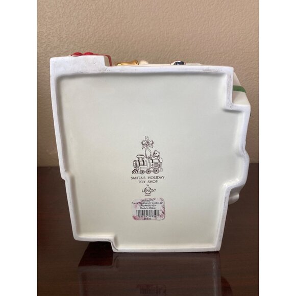 Lenox Santa Workbench Cookie Jar Santa’s Holiday Toy Shop 2000s - No Box - Picture 14 of 16